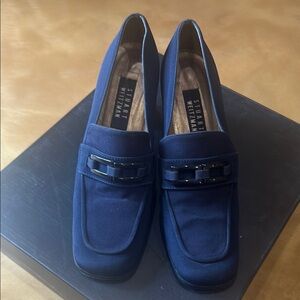Stuart Weitzman Navy Blue Loafers